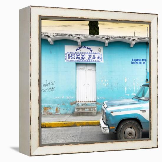 ¡Viva Mexico! Square Collection - "5 de febrero" Blue Wall-Philippe Hugonnard-Framed Premier Image Canvas