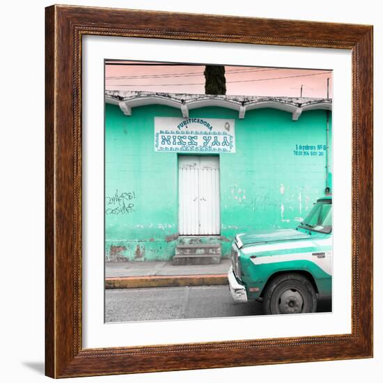¡Viva Mexico! Square Collection - "5 de febrero" Coral Green Wall-Philippe Hugonnard-Framed Photographic Print