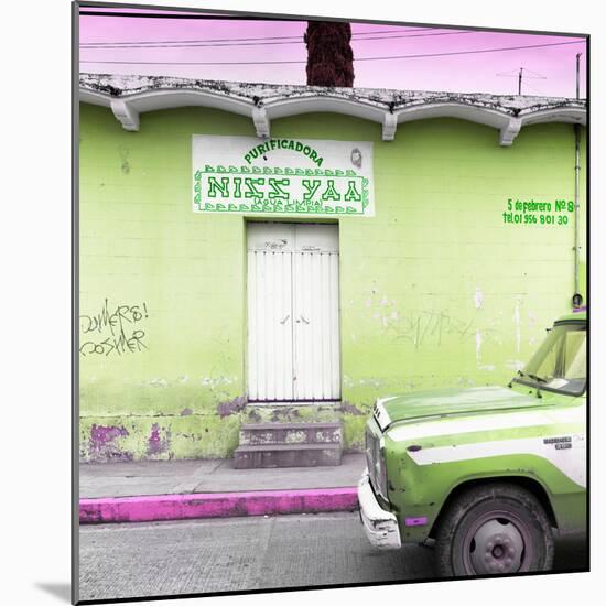 ¡Viva Mexico! Square Collection - "5 de febrero" Lime Green Wall-Philippe Hugonnard-Mounted Photographic Print