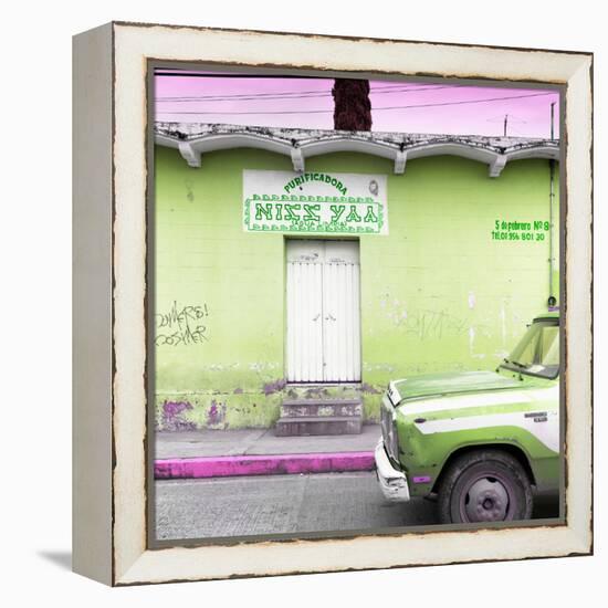 ¡Viva Mexico! Square Collection - "5 de febrero" Lime Green Wall-Philippe Hugonnard-Framed Premier Image Canvas