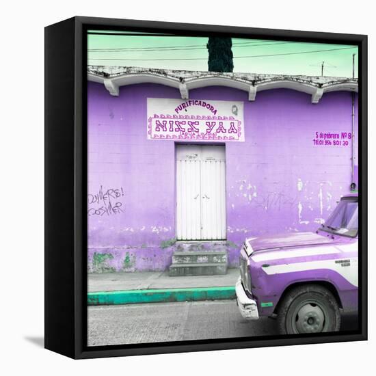 ¡Viva Mexico! Square Collection - "5 de febrero" Purple Wall-Philippe Hugonnard-Framed Premier Image Canvas