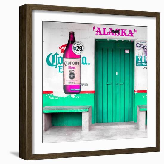 ¡Viva Mexico! Square Collection - "ALASKA" Coral Green Bar-Philippe Hugonnard-Framed Photographic Print