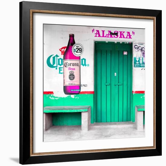 ¡Viva Mexico! Square Collection - "ALASKA" Coral Green Bar-Philippe Hugonnard-Framed Photographic Print