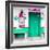 ¡Viva Mexico! Square Collection - "ALASKA" Coral Green Bar-Philippe Hugonnard-Framed Photographic Print