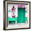 ¡Viva Mexico! Square Collection - "ALASKA" Coral Green Bar-Philippe Hugonnard-Framed Photographic Print