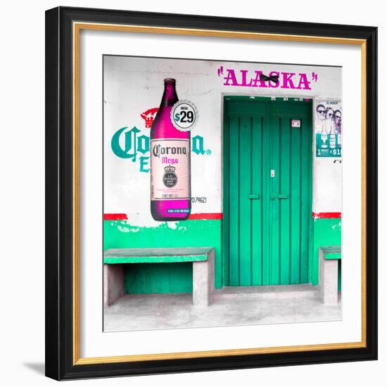 ¡Viva Mexico! Square Collection - "ALASKA" Coral Green Bar-Philippe Hugonnard-Framed Photographic Print