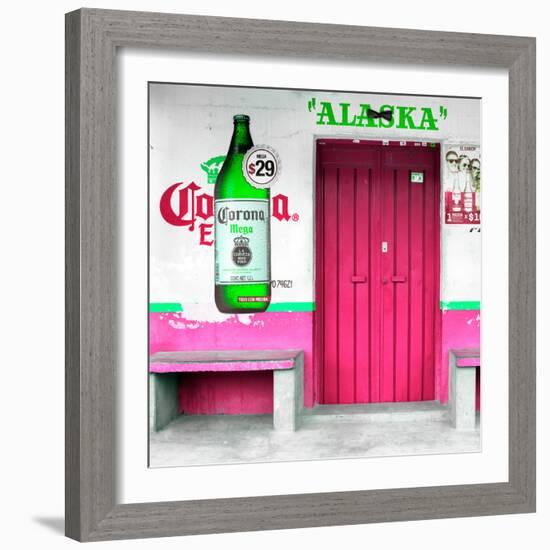 ¡Viva Mexico! Square Collection - "ALASKA" Pink Bar-Philippe Hugonnard-Framed Photographic Print