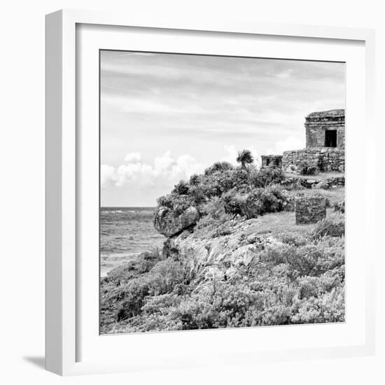 ¡Viva Mexico! Square Collection - Ancient Mayan Fortress in Riviera Maya II - Tulum-Philippe Hugonnard-Framed Photographic Print