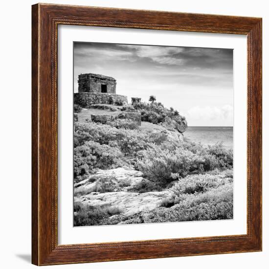 ¡Viva Mexico! Square Collection - Ancient Mayan Fortress in Riviera Maya V - Tulum-Philippe Hugonnard-Framed Photographic Print