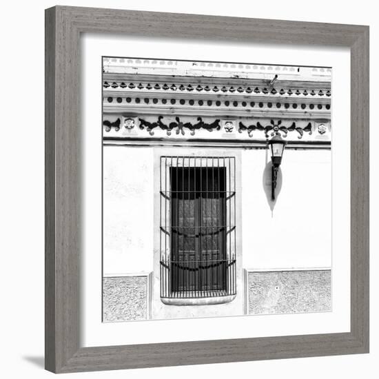 ¡Viva Mexico! Square Collection - B&W Facade-Philippe Hugonnard-Framed Photographic Print