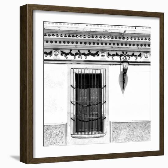 ¡Viva Mexico! Square Collection - B&W Facade-Philippe Hugonnard-Framed Photographic Print