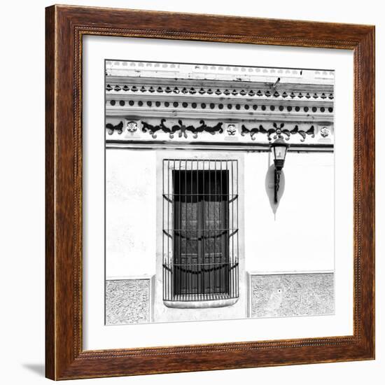 ¡Viva Mexico! Square Collection - B&W Facade-Philippe Hugonnard-Framed Photographic Print