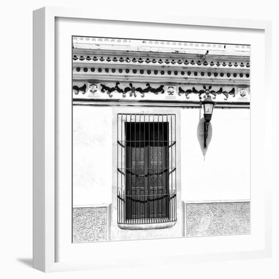 ¡Viva Mexico! Square Collection - B&W Facade-Philippe Hugonnard-Framed Photographic Print