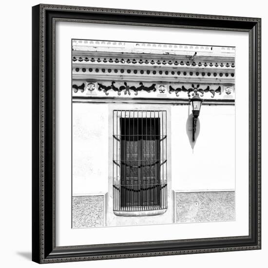 ¡Viva Mexico! Square Collection - B&W Facade-Philippe Hugonnard-Framed Photographic Print