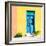 ¡Viva Mexico! Square Collection - Blue Door & Yellow Wall in Campeche-Philippe Hugonnard-Framed Photographic Print