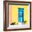 ¡Viva Mexico! Square Collection - Blue Door & Yellow Wall in Campeche-Philippe Hugonnard-Framed Photographic Print