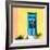 ¡Viva Mexico! Square Collection - Blue Door & Yellow Wall in Campeche-Philippe Hugonnard-Framed Photographic Print