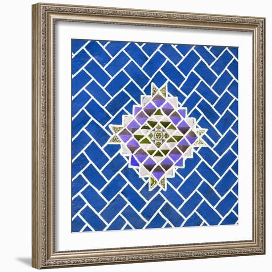 ¡Viva Mexico! Square Collection - Blue Mosaics-Philippe Hugonnard-Framed Photographic Print