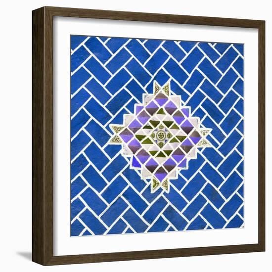 ¡Viva Mexico! Square Collection - Blue Mosaics-Philippe Hugonnard-Framed Photographic Print