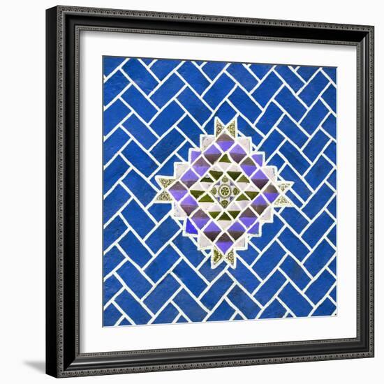 ¡Viva Mexico! Square Collection - Blue Mosaics-Philippe Hugonnard-Framed Photographic Print