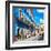 ¡Viva Mexico! Square Collection - Blue Street in Guanajuato-Philippe Hugonnard-Framed Photographic Print
