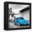 ¡Viva Mexico! Square Collection - Blue VW Beetle Car in San Cristobal de Las Casas-Philippe Hugonnard-Framed Premier Image Canvas