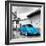 ¡Viva Mexico! Square Collection - Blue VW Beetle Car in San Cristobal de Las Casas-Philippe Hugonnard-Framed Photographic Print