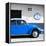 ¡Viva Mexico! Square Collection - Blue VW Beetle Car & Peace Symbol-Philippe Hugonnard-Framed Premier Image Canvas