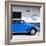 ¡Viva Mexico! Square Collection - Blue VW Beetle Car & Peace Symbol-Philippe Hugonnard-Framed Photographic Print