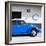 ¡Viva Mexico! Square Collection - Blue VW Beetle Car & Peace Symbol-Philippe Hugonnard-Framed Photographic Print