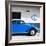 ¡Viva Mexico! Square Collection - Blue VW Beetle Car & Peace Symbol-Philippe Hugonnard-Framed Photographic Print