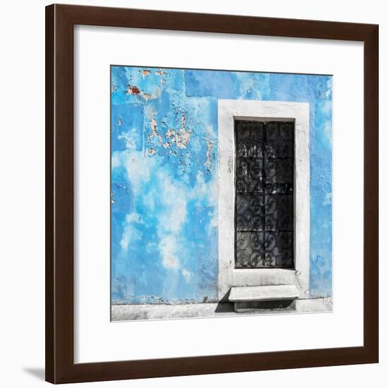 ¡Viva Mexico! Square Collection - Blue Wall of Silence-Philippe Hugonnard-Framed Photographic Print