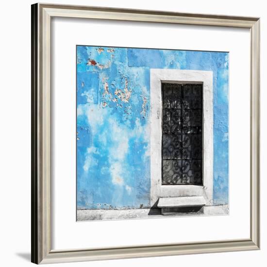 ¡Viva Mexico! Square Collection - Blue Wall of Silence-Philippe Hugonnard-Framed Photographic Print