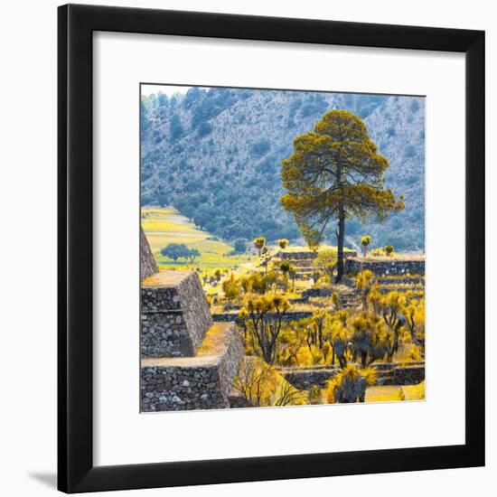 ¡Viva Mexico! Square Collection - Cantona Archaeological Ruins II - Puebla-Philippe Hugonnard-Framed Photographic Print