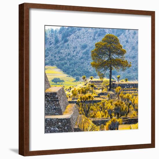 ¡Viva Mexico! Square Collection - Cantona Archaeological Ruins II - Puebla-Philippe Hugonnard-Framed Photographic Print