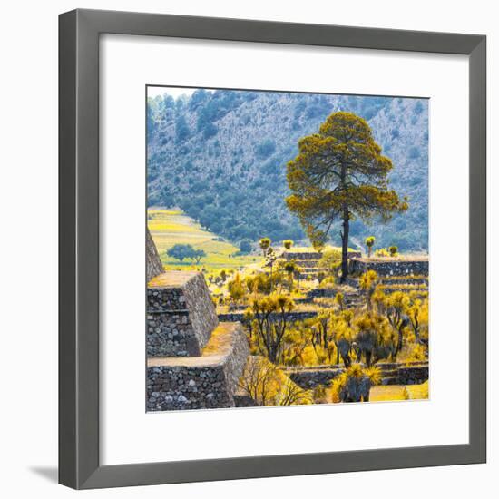 ¡Viva Mexico! Square Collection - Cantona Archaeological Ruins II - Puebla-Philippe Hugonnard-Framed Photographic Print