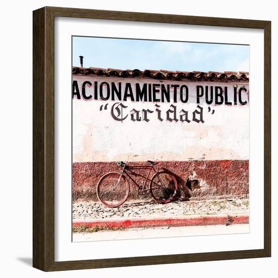 ¡Viva Mexico! Square Collection - "Caridad" Red Bike II-Philippe Hugonnard-Framed Photographic Print