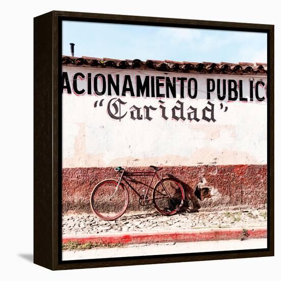 ¡Viva Mexico! Square Collection - "Caridad" Red Bike II-Philippe Hugonnard-Framed Premier Image Canvas