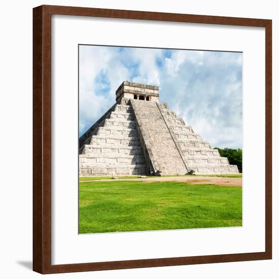 ¡Viva Mexico! Square Collection - Chichen Itza Pyramid II-Philippe Hugonnard-Framed Photographic Print