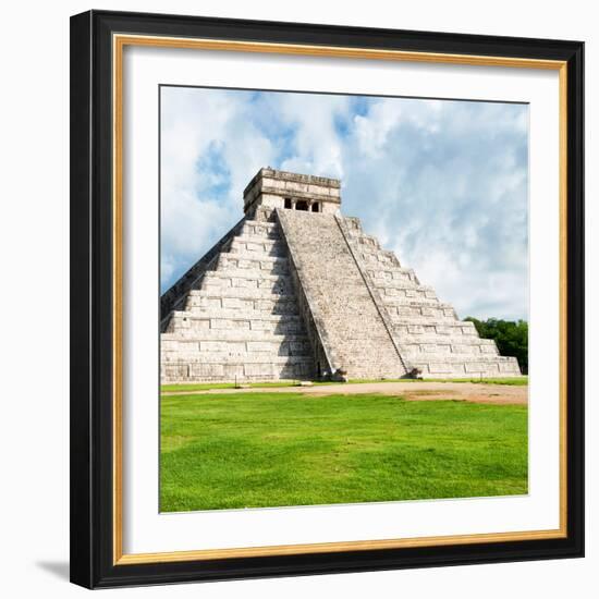 ¡Viva Mexico! Square Collection - Chichen Itza Pyramid II-Philippe Hugonnard-Framed Photographic Print