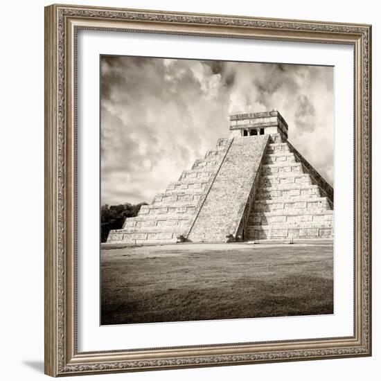 ¡Viva Mexico! Square Collection - Chichen Itza Pyramid III-Philippe Hugonnard-Framed Photographic Print