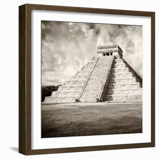 ¡Viva Mexico! Square Collection - Chichen Itza Pyramid III-Philippe Hugonnard-Framed Photographic Print