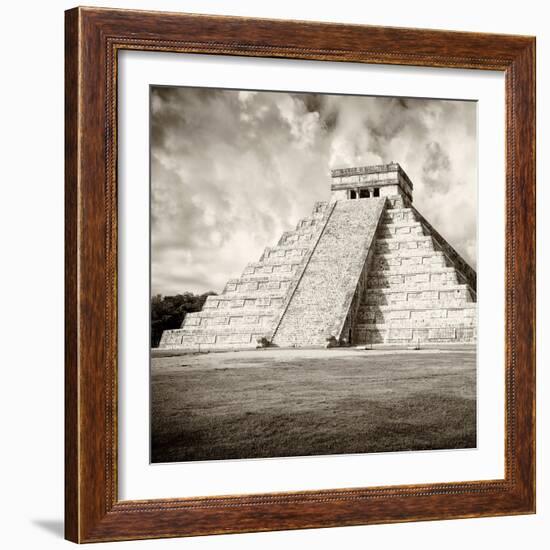 ¡Viva Mexico! Square Collection - Chichen Itza Pyramid III-Philippe Hugonnard-Framed Photographic Print