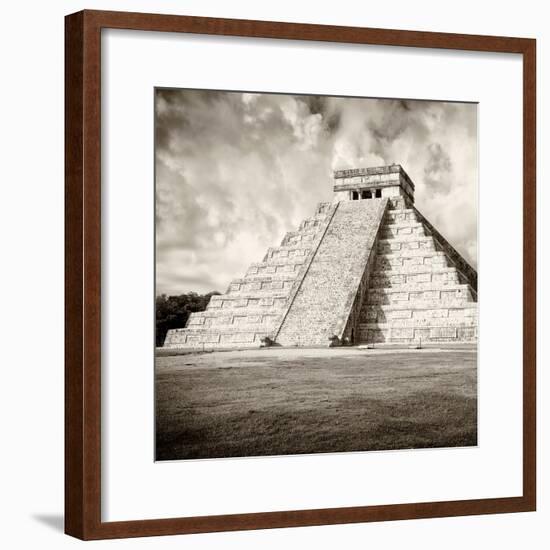 ¡Viva Mexico! Square Collection - Chichen Itza Pyramid III-Philippe Hugonnard-Framed Photographic Print