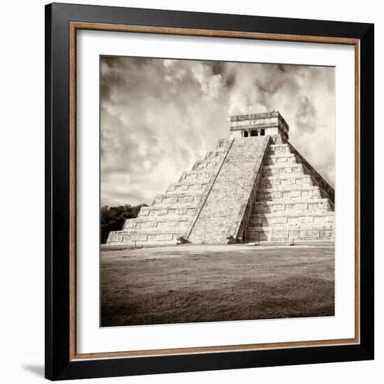 ¡Viva Mexico! Square Collection - Chichen Itza Pyramid III-Philippe Hugonnard-Framed Photographic Print