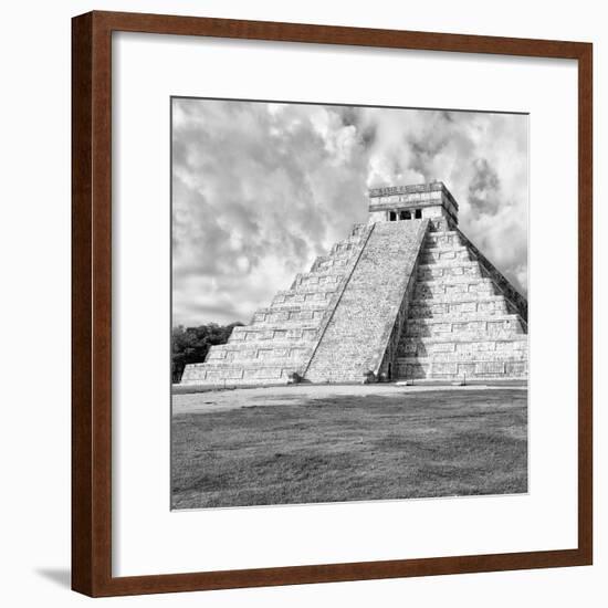 ¡Viva Mexico! Square Collection - Chichen Itza Pyramid IV-Philippe Hugonnard-Framed Photographic Print