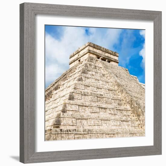 ¡Viva Mexico! Square Collection - Chichen Itza Pyramid IX-Philippe Hugonnard-Framed Photographic Print