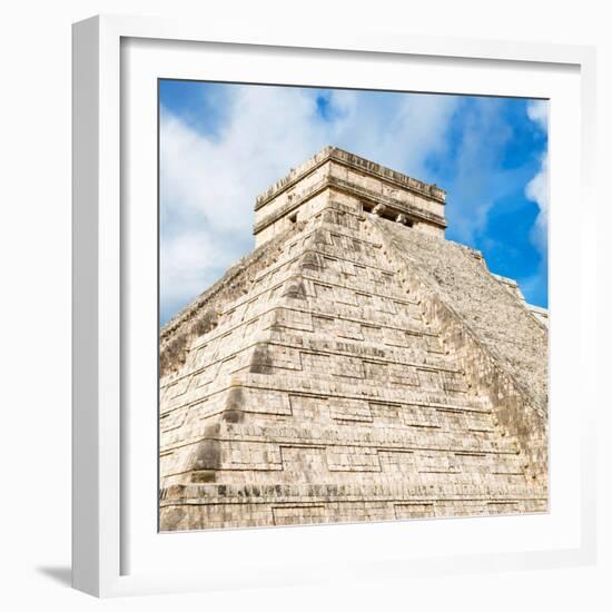 ¡Viva Mexico! Square Collection - Chichen Itza Pyramid IX-Philippe Hugonnard-Framed Photographic Print