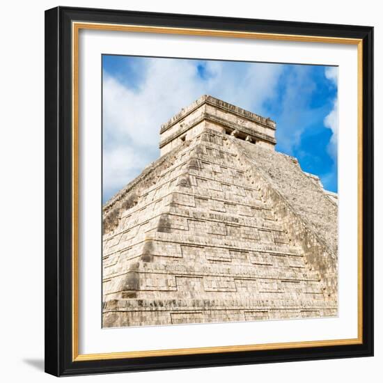 ¡Viva Mexico! Square Collection - Chichen Itza Pyramid IX-Philippe Hugonnard-Framed Photographic Print