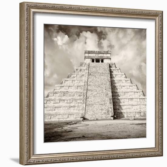 ¡Viva Mexico! Square Collection - Chichen Itza Pyramid VI-Philippe Hugonnard-Framed Photographic Print